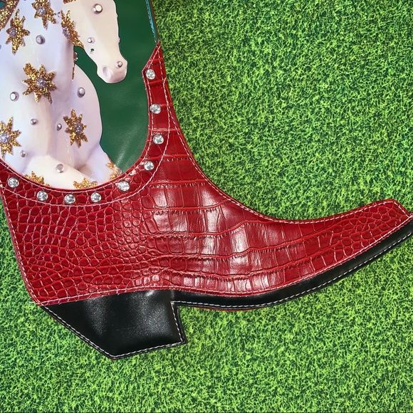 RARE Trail of Painted Ponies Holiday Boot Stocking - Picture 3 of 10